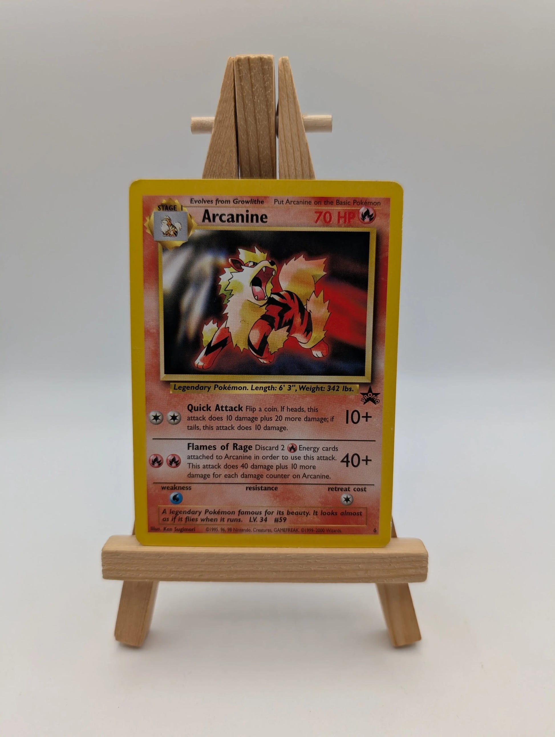 Arcanine Black Star Promo #6 Pokémon TCG WOTC Nintendo FRENLY BRICKS - Open 7 Days image 1
