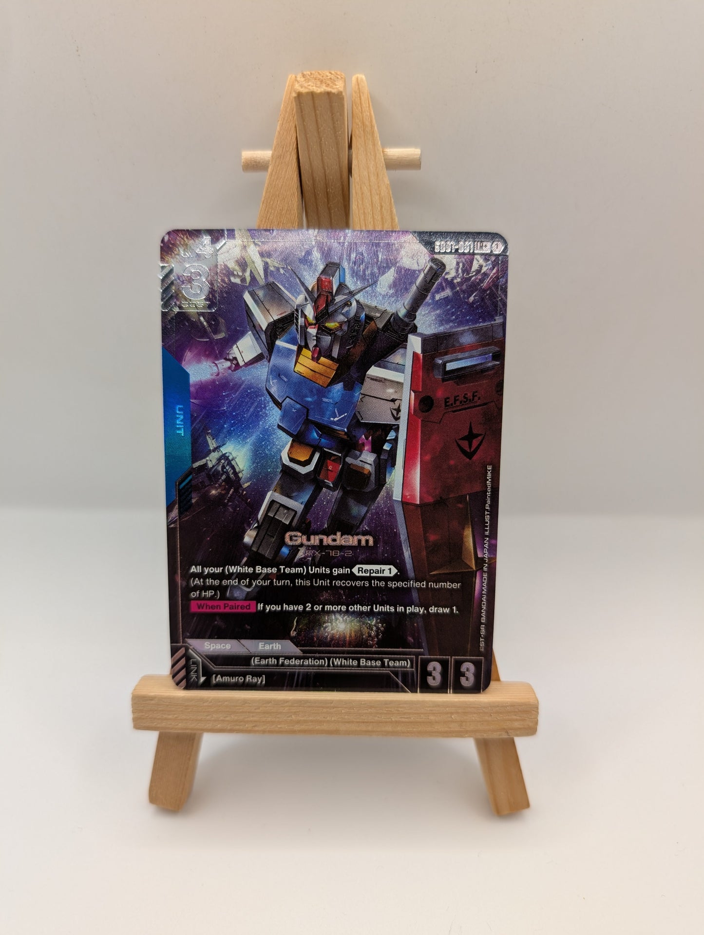 Gundam TCG - Newtype Rising - Gundam (GD01-001) (LR+) [Alternate Art] Alt Art FRENLY BRICKS - Open 7 Days