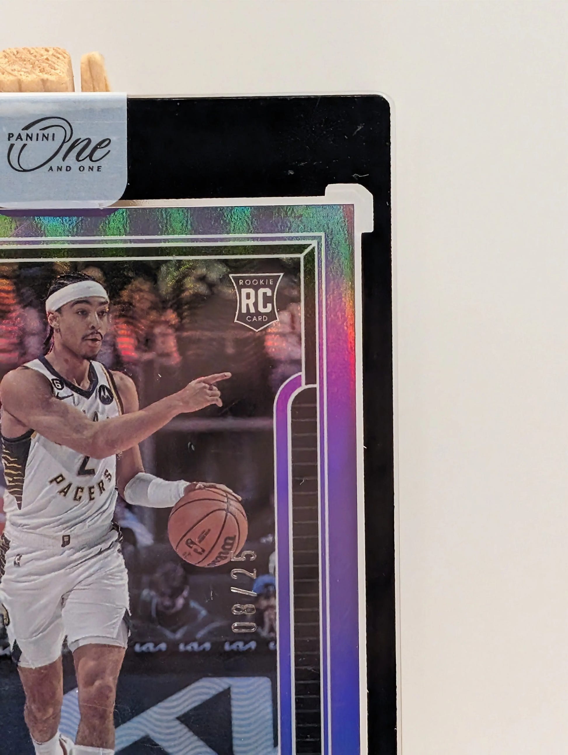 Andrew Nembhard 2022-23 Panini One And One /25 Purple RC Pacers #134 FRENLY BRICKS - Open 7 Days image 6
