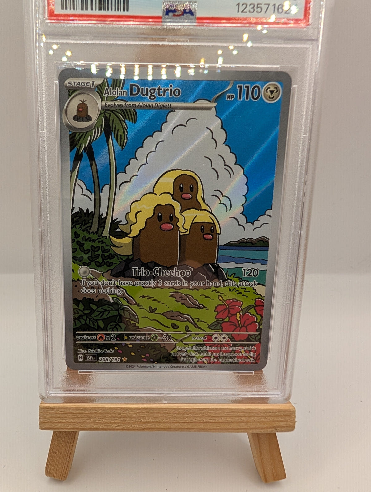 Pokemon 2024 Alolan Dugtrio 208/191 PSA 10 FRENLY BRICKS - Open 7 Days image 2