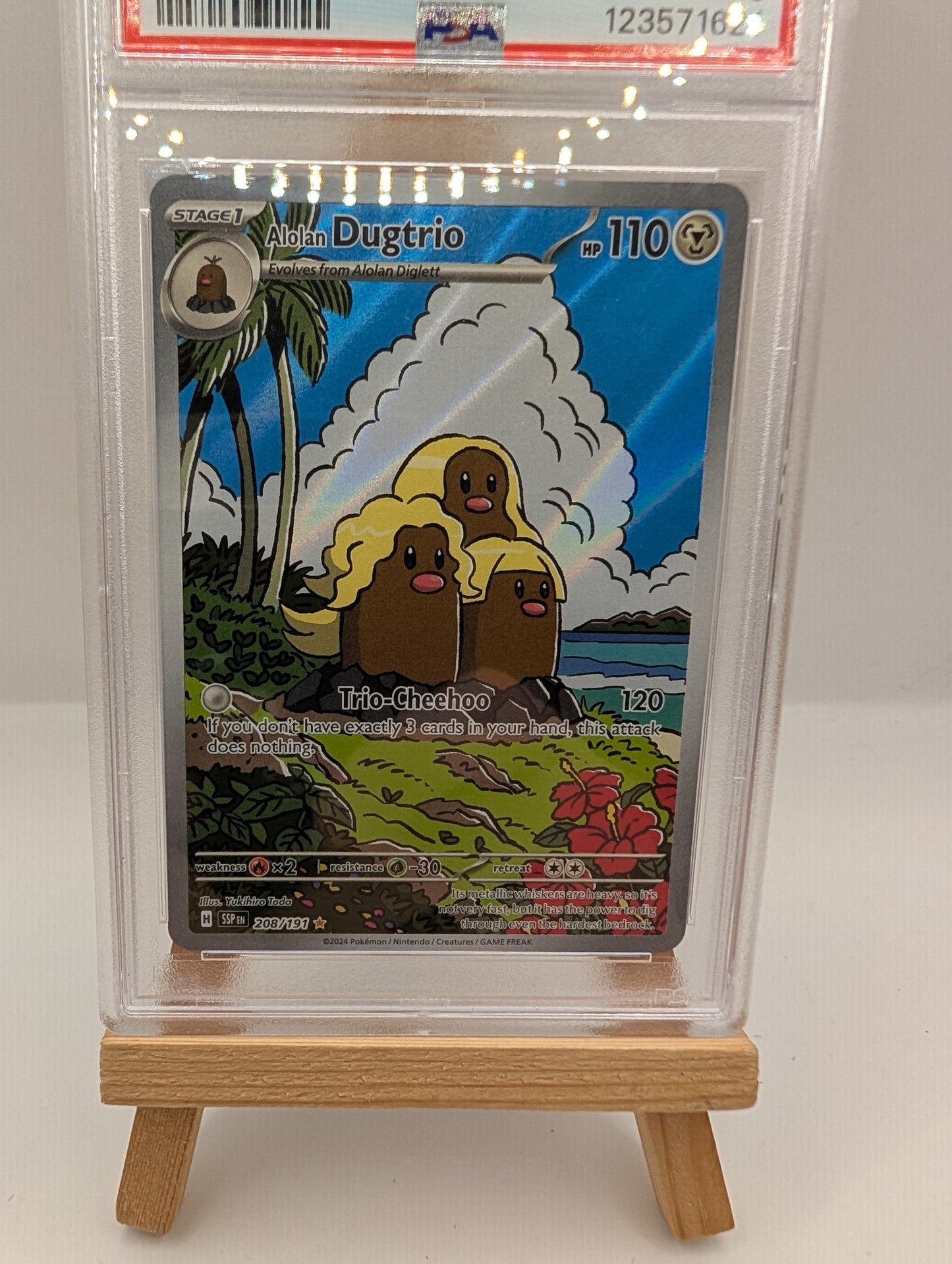 Pokemon 2024 Alolan Dugtrio 208/191 PSA 10 FRENLY BRICKS - Open 7 Days