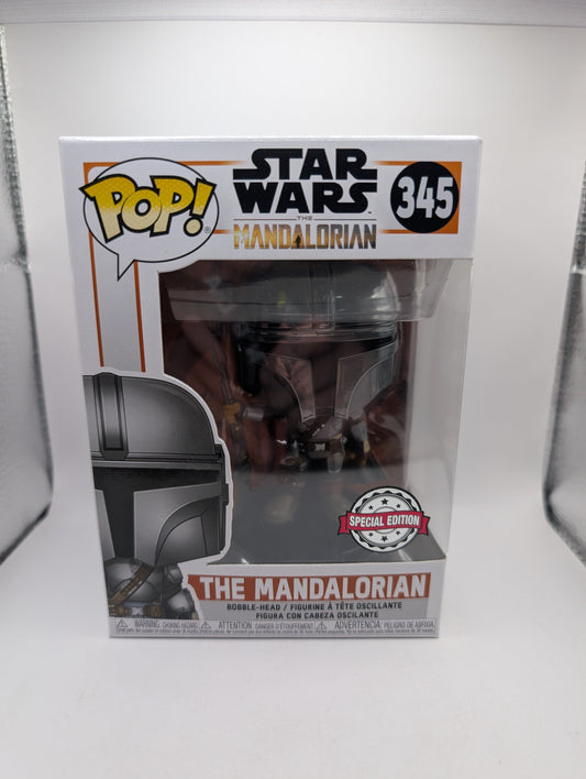 Pop Vinyl Funko Star Wars - Mandalorian 345 Special Edition Chrome FRENLY BRICKS - Open 7 Days