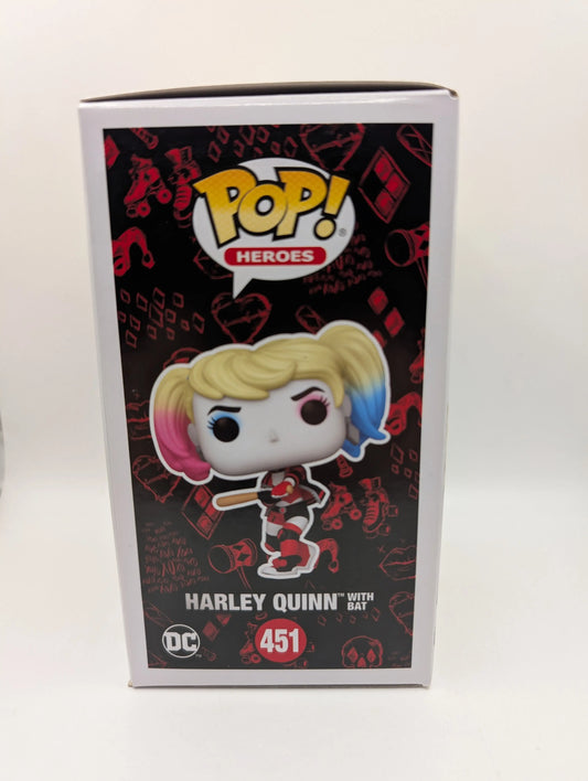 DC Comics - Harley Quinn with Bat Pop! Vinyl Figure #451 Funko FRENLY BRICKS - Open 7 Days