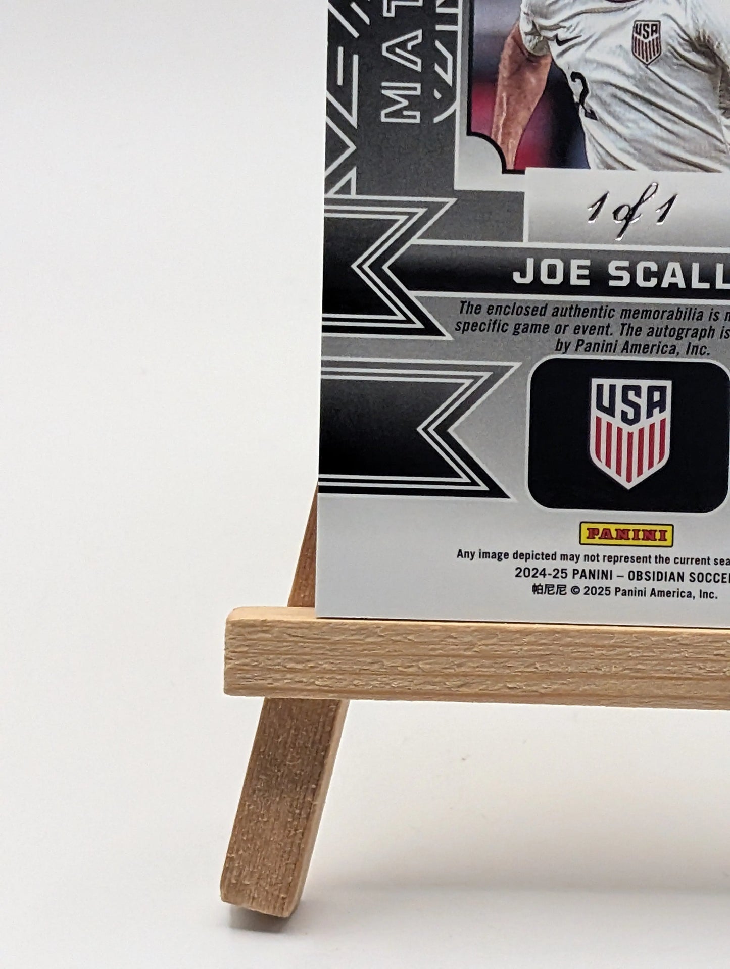 2024-25 Panini Obsidian Soccer JOE SCALLY 1/1 One of One Auto Patch USA US FRENLY BRICKS - Open 7 Days