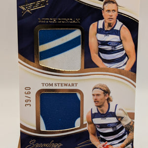 2025 Select Seamless Mitch Duncan Tom Stewart Dual Patch /60 Geelong FRENLY BRICKS - Open 7 Days