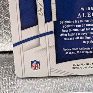 2022 Panini National Treasures NFL ALEC PIERCE 1/1 one of one Patch Auto FRENLY BRICKS - Open 7 Days