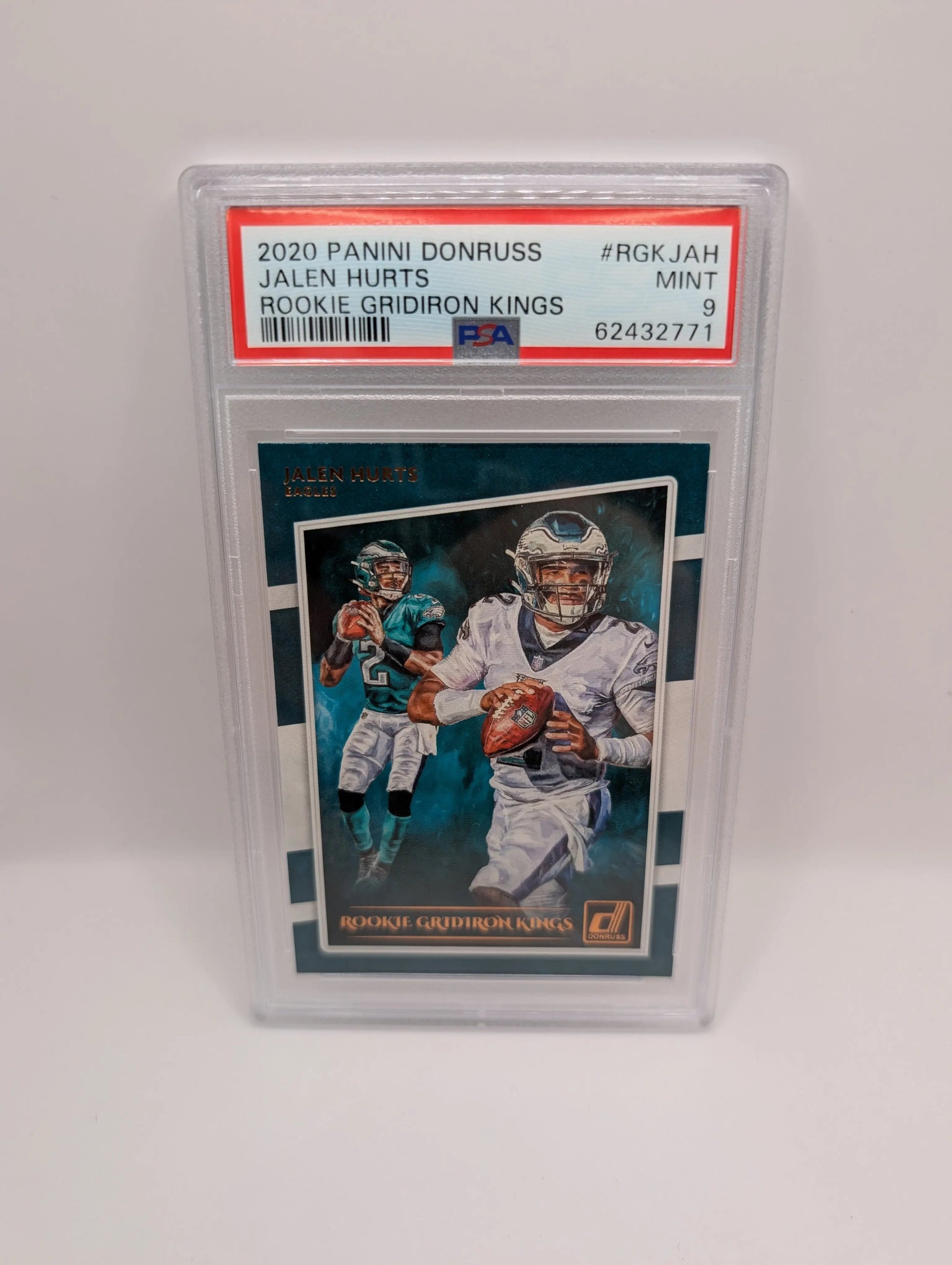 Jalen Hurts (RC) PSA 9 2020 Donruss - Rookie Gridiron Kings SUPER BOWL MVP FRENLY BRICKS - Open 7 Days