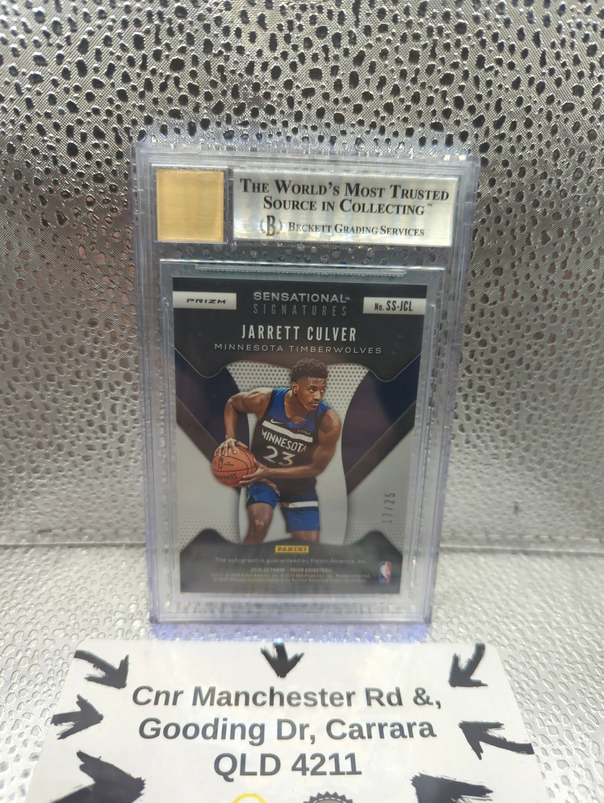 2019-20 Panini Prizm Sensational Signature #33 /25 Jarrett Culver PSA 9 FRENLY BRICKS - Open 7 Days