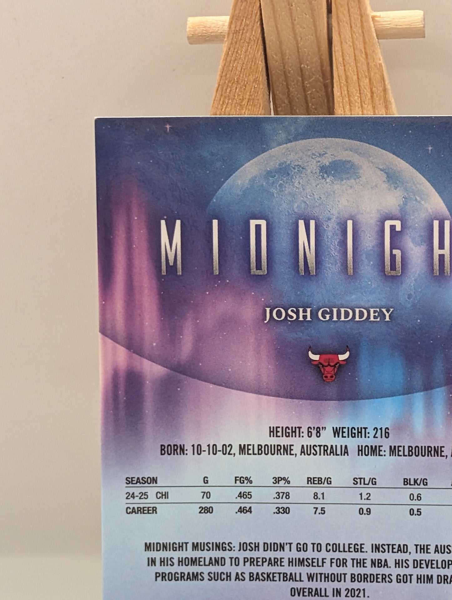 2025 Topps Midnight Josh Giddey # /5 Holo (Bulls) LOW NUMBERED FRENLY BRICKS - Open 7 Days