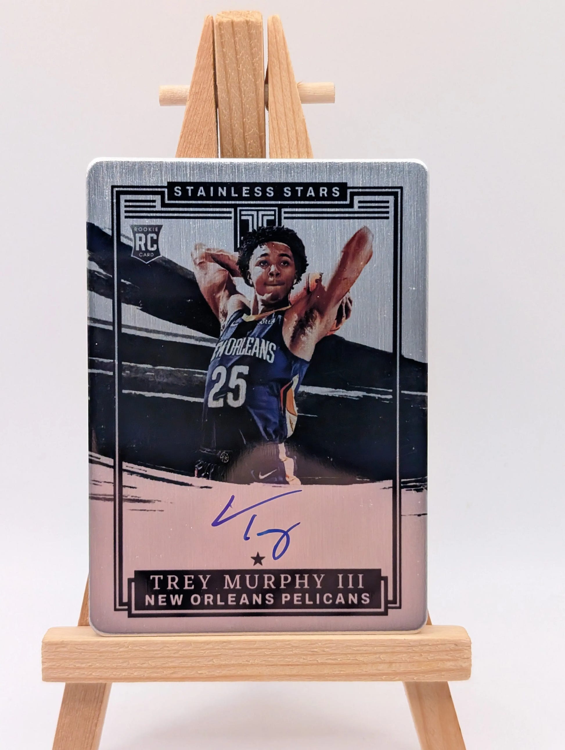 Trey Murphy III 2021-22 Impeccable Stainless Stars Autograph #'d l/99 Rookie RC FRENLY BRICKS - Open 7 Days image 2