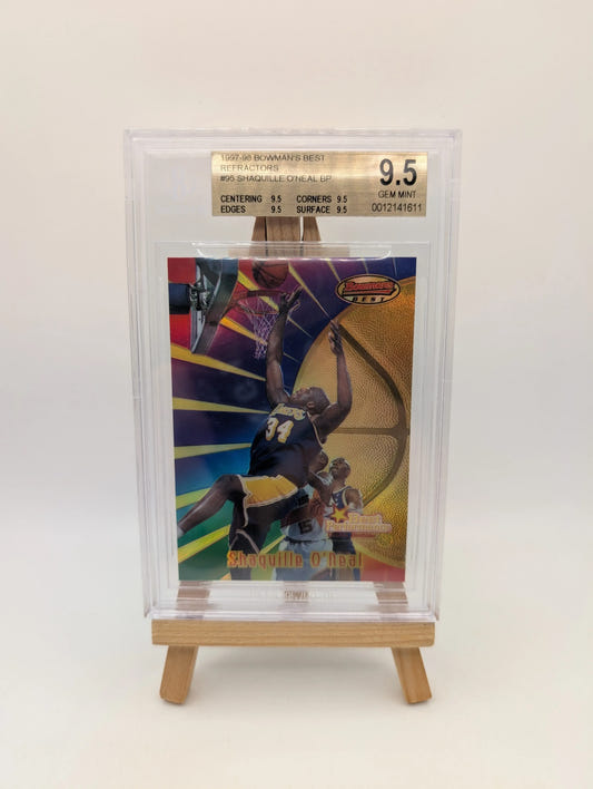 1997 Bowmans Best Refractor Shaquille O’Neal #95 LAKERS BGS 9.5 FRENLY BRICKS - Open 7 Days