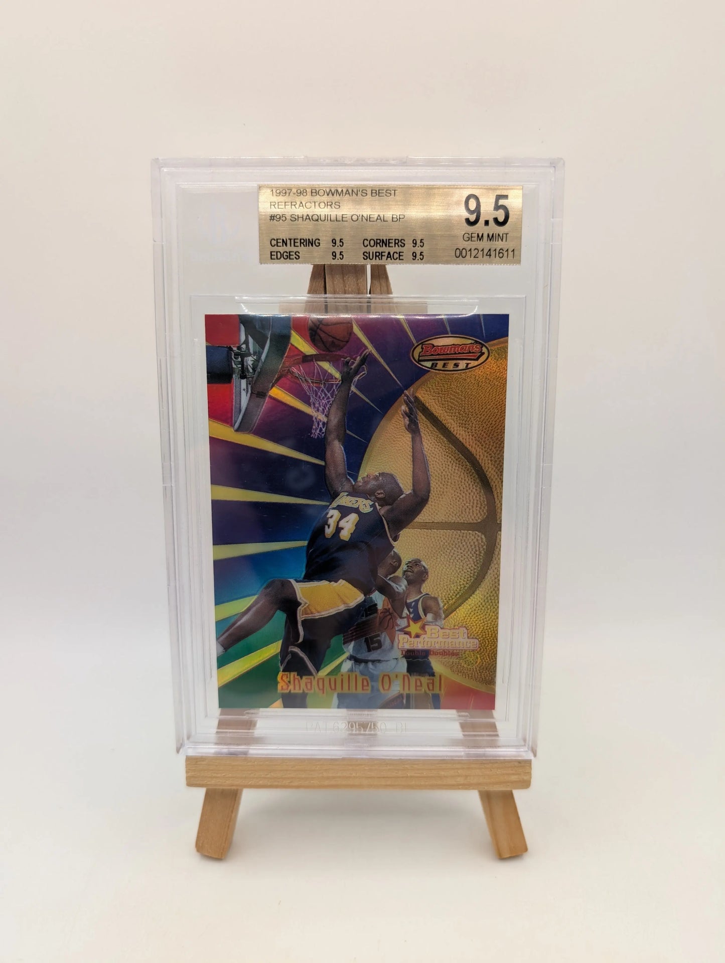 1997 Bowmans Best Refractor Shaquille O’Neal #95 LAKERS BGS 9.5 FRENLY BRICKS - Open 7 Days