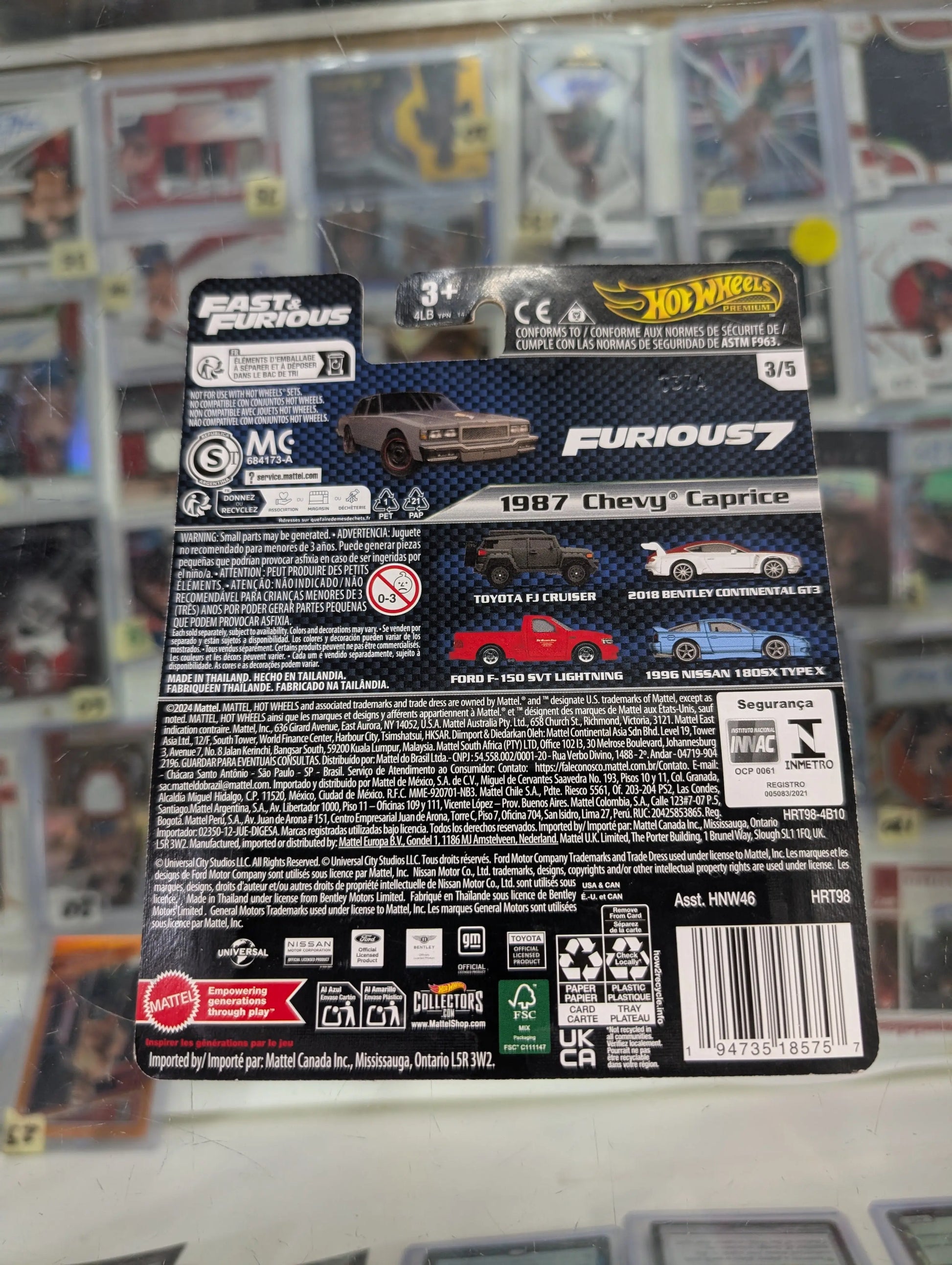 Hot Wheels Premium Fast & Furious 3/5 1987 Chevy Caprice FRENLY BRICKS - Open 7 Days