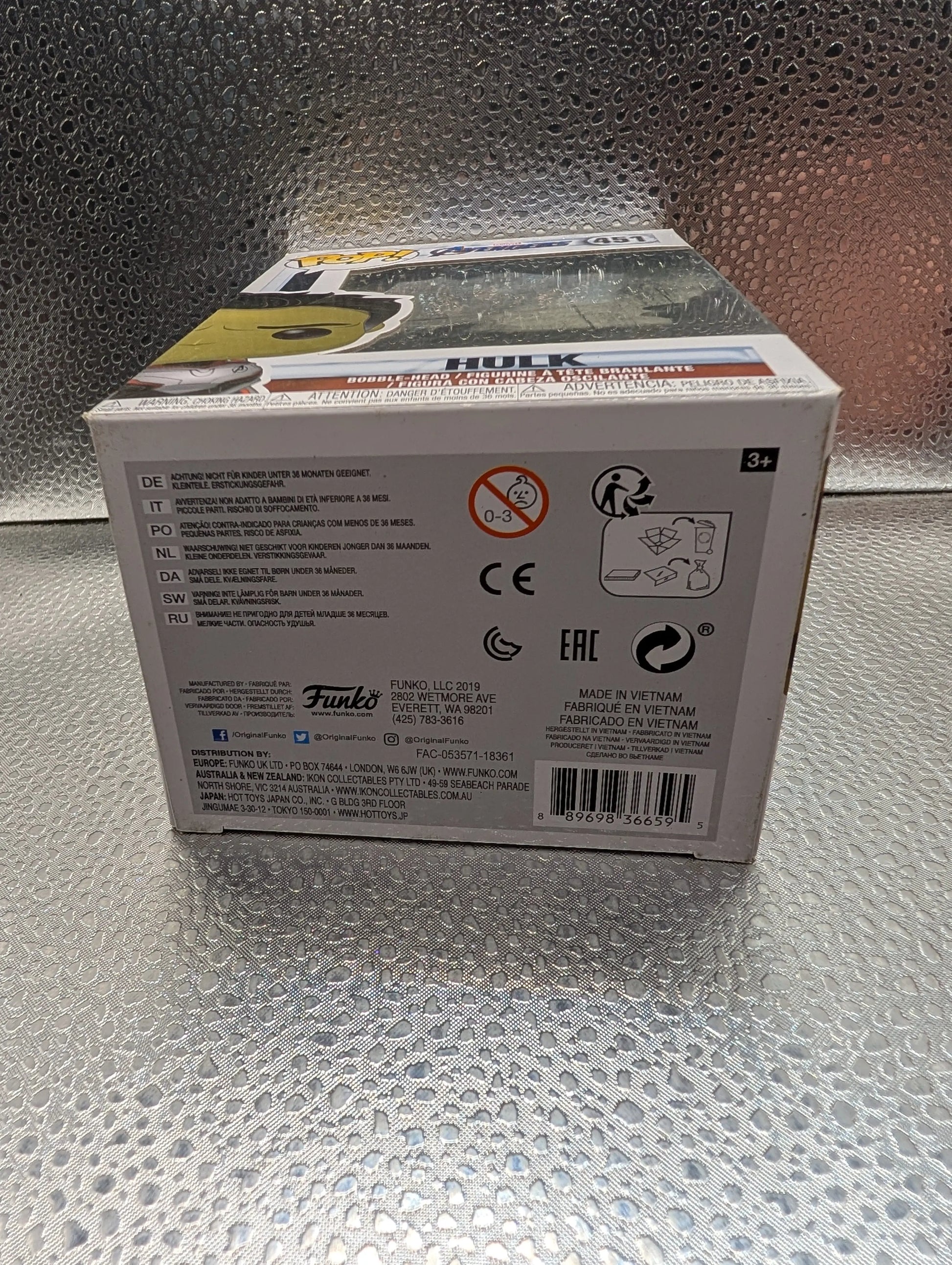 FUNKO Pop Vinyl Hulk Marvel #451 FRENLY BRICKS - Open 7 Days