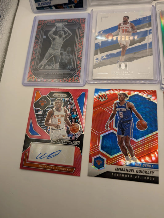 New York Knicks NBA Basketball Card Lot, Rookies, Patch, Auto, Graded, RJ Barret FRENLY BRICKS - Open 7 Days