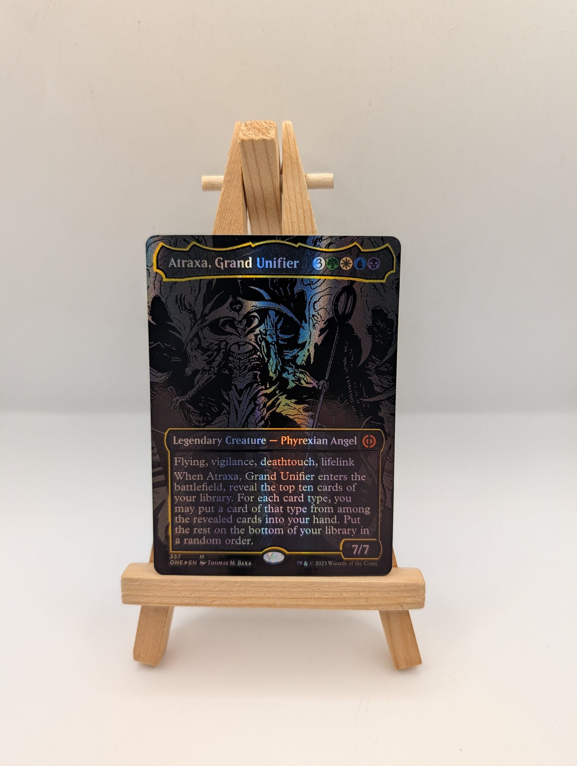 Atraxa, Grand Unifier [Oil Slick Raised Foil] | Phyrexia: All Will Be One MTG 357 FRENLY BRICKS - Open 7 Days image 1