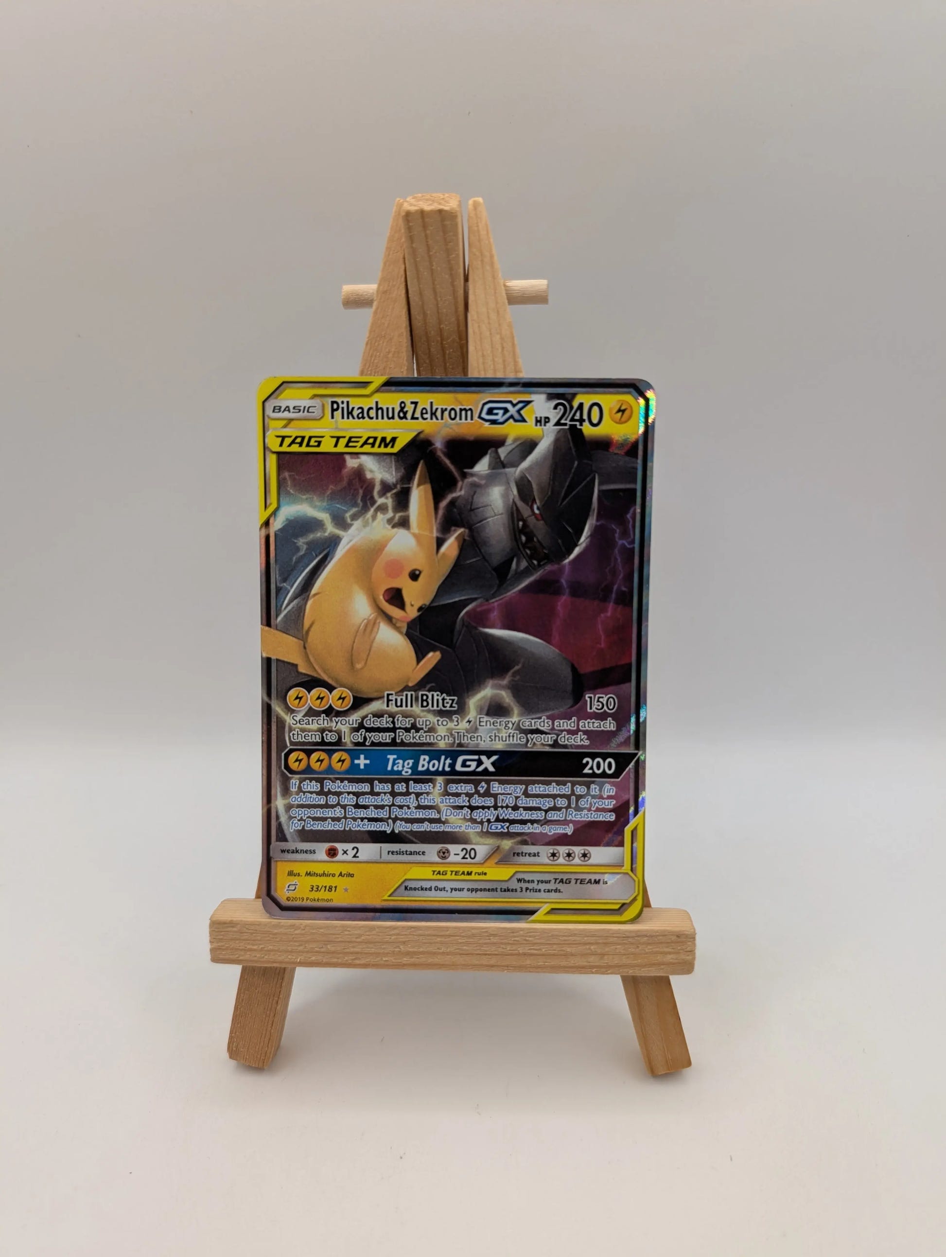 Pikachu & Zekrom GX 33/181 Sun & Moon Team Up (NM) FRENLY BRICKS - Open 7 Days image 1