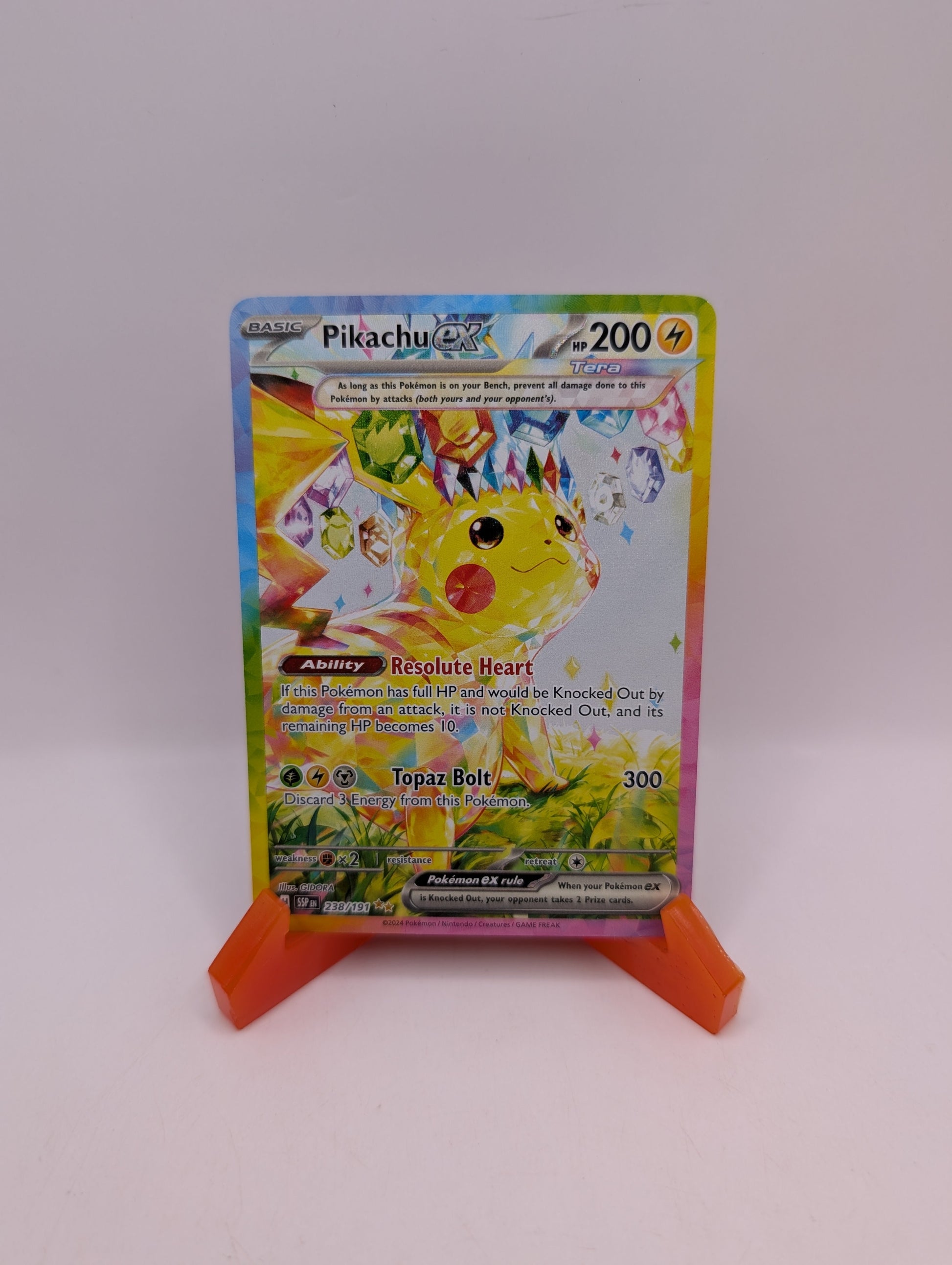 Pokémon Pikachu ex 238/191 SV08 Surging Sparks Special Illustration Rare FRENLY BRICKS - Open 7 Days