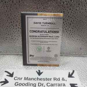 2024 Topps Museum - David Turnbull AUTOGRAPHS Patch /99 FRENLY BRICKS - Open 7 Days