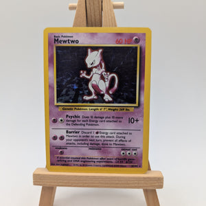Mewtwo - 10/102 - Holo Rare - Base Set - Pokemon Card - LP FRENLY BRICKS - Open 7 Days