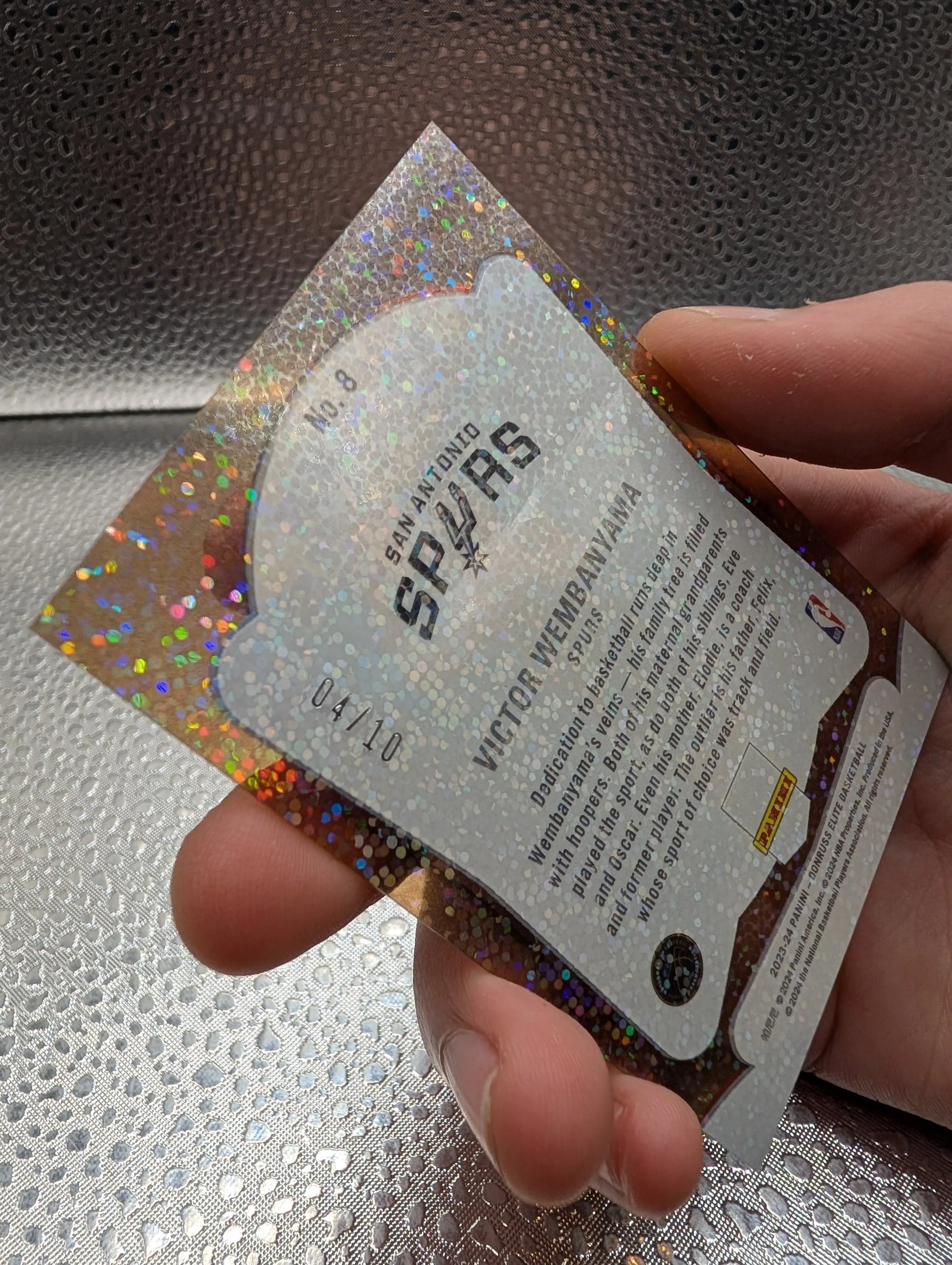 Victor Wembanyama 04/10 Glass Masters Panini Elite FRENLY BRICKS - Open 7 Days