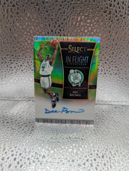 2018-19 Select In Flight Signatures Dee Brown /99 Celtics Green FRENLY BRICKS - Open 7 Days