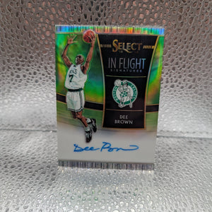2018-19 Select In Flight Signatures Dee Brown /99 Celtics Green FRENLY BRICKS - Open 7 Days