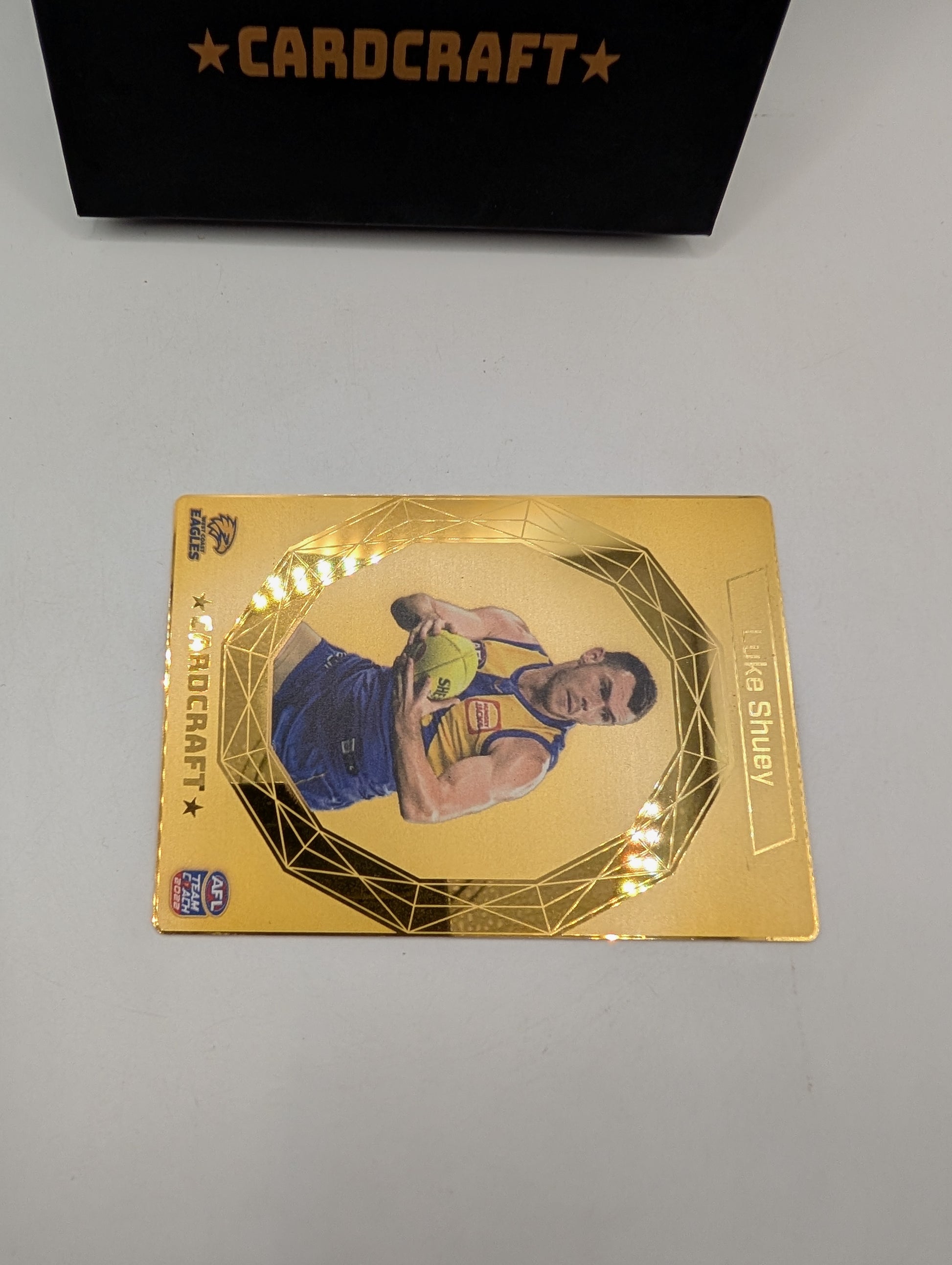 Luke Shuey 24k Gold Card Craft 2025 Teamcoach AFL Footy Card West Coast Eagles