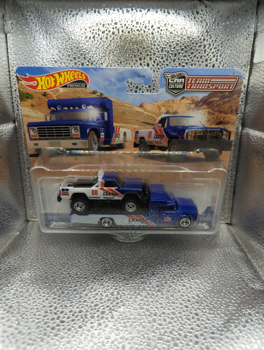 2023 Hot Wheels Team Transport Case "T" '80 Dodge Macho Power Wagon & Retro Rig FRENLY BRICKS - Open 7 Days