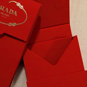 Prada CNY CHINESE new year stock envelope Customer Gift 8x Envelope+ holder FRENLY BRICKS - Open 7 Days