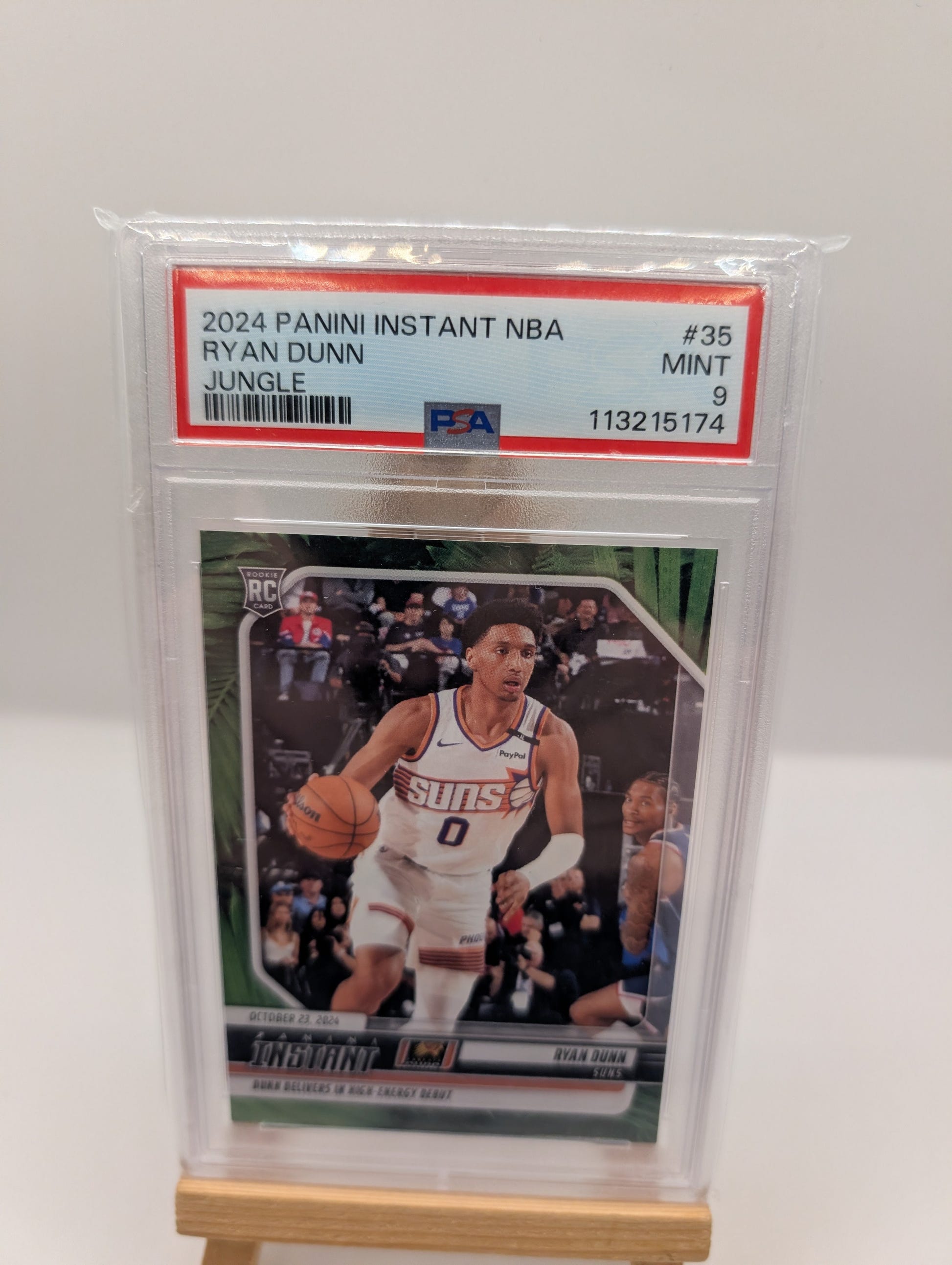 2024 Panini Instant NBA Ryan Dunn Jungle #35 PSA 9 /25 FRENLY BRICKS - Open 7 Days image 3