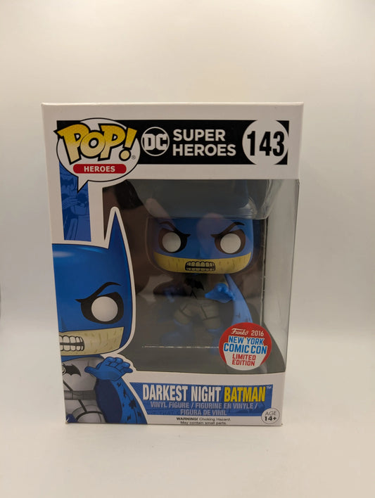 Funko Pop Vinyl DC Pop Heroes #143 Darkest Night Batman Limited Edition NYCC 2016 FRENLY BRICKS - Open 7 Days