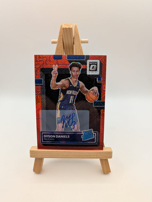 2022-23 Panini Optic DYSON DANIELS Red Choice Prizm Rated Rookie Autograph #250 FRENLY BRICKS - Open 7 Days
