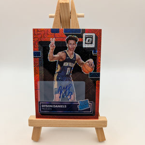 2022-23 Panini Optic DYSON DANIELS Red Choice Prizm Rated Rookie Autograph #250 FRENLY BRICKS - Open 7 Days