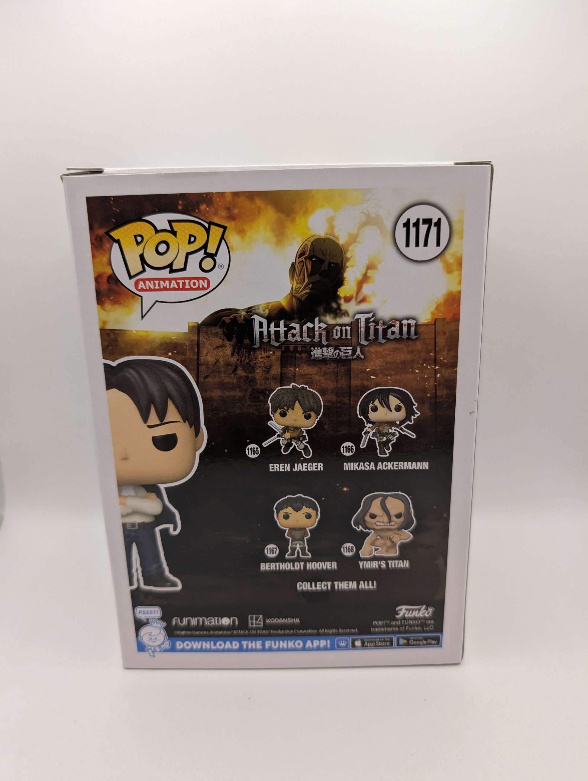 Animation Funko Pop - Formal Levi - Attack on Titan - No. 1171 FRENLY BRICKS - Open 7 Days