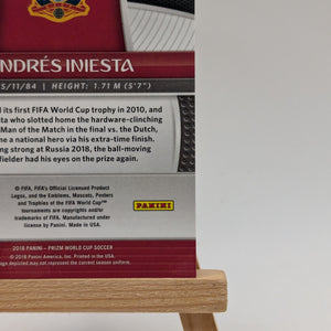 Prizm World Cup 2018 Andres Iniesta Spain Light Blue Lazer /125
