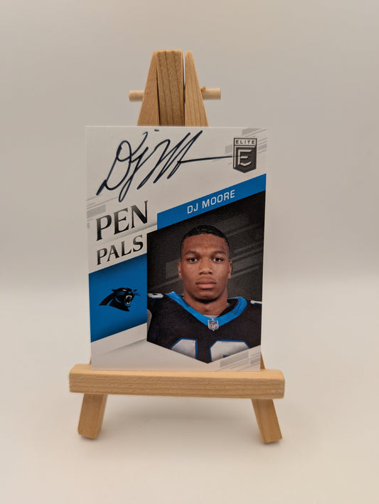 2018 Donruss Elite - Pen Pals D.J. Moore #PP-DJM Black Ink (AU, RC) FRENLY BRICKS - Open 7 Days