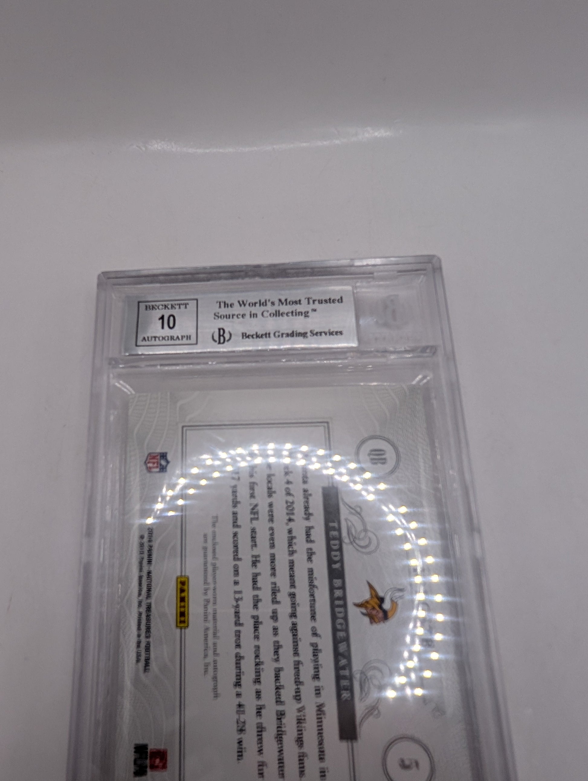 2014 National Treasures Teddy Bridgewater RPA RC NFL Gear Dual Materials /99 BGS 9 FRENLY BRICKS - Open 7 Days