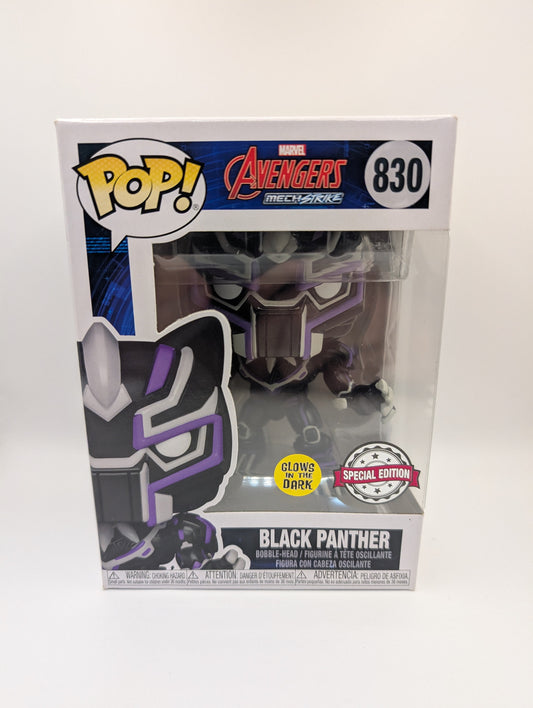 MARVEL Black Panther Funko POP! Vinyl #830 NEW Avengers Glow In The Dark Edition FRENLY BRICKS - Open 7 Days