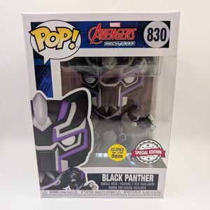MARVEL Black Panther Funko POP! Vinyl #830 NEW Avengers Glow In The Dark Edition FRENLY BRICKS - Open 7 Days