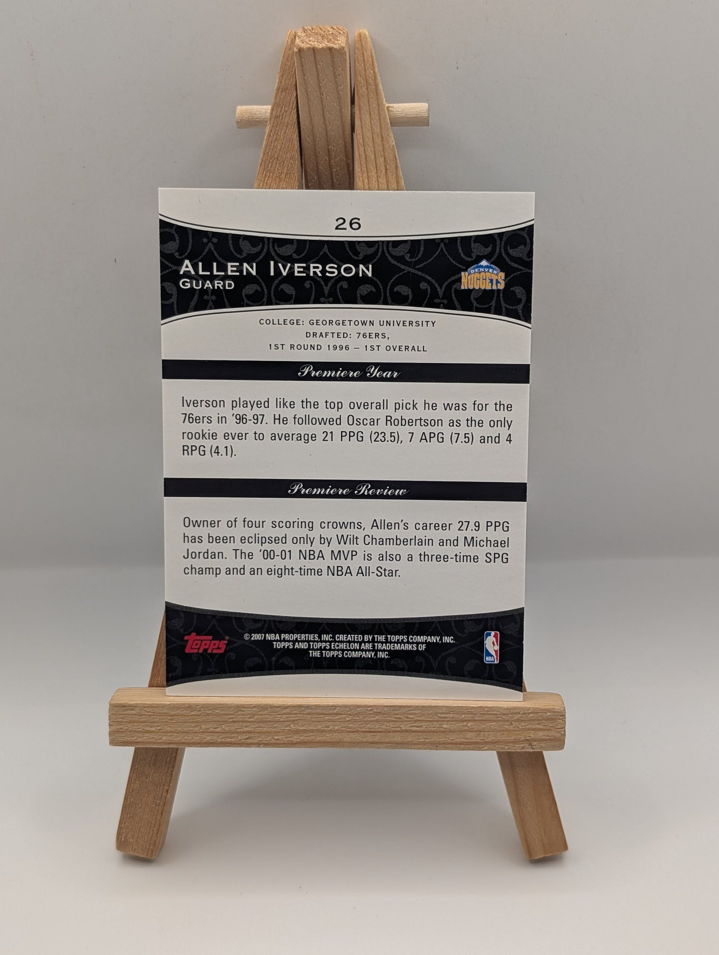 2007-08 Topps Allen Iverson Echelon Blue /25 FRENLY BRICKS - Open 7 Days