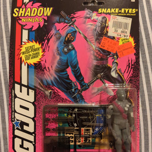 GI JOE Shadow Ninjas 1993 Snake Eyes Inviso Power Action Figure Package Variant FRENLY BRICKS - Open 7 Days