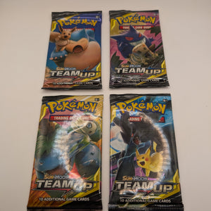 Pokemon TCG Sun & Moon Team Up 4 Booster Packs - Art Set FRENLY BRICKS - Open 7 Days