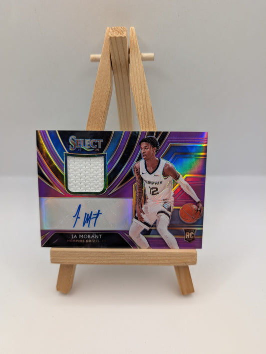 Ja Morant 2019-20 Panini Select Purple Rookie Jersey Auto Card #RJA-JMT /99 FRENLY BRICKS - Open 7 Days