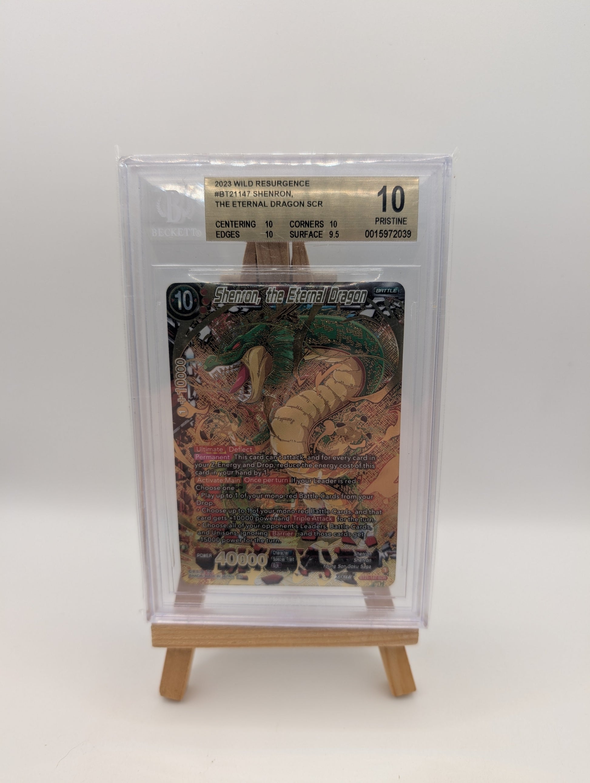 Shenron The Eternal Dragon BT21-147 SCR Foil DBS Wild Resurgence Graded BCS 10 FRENLY BRICKS - Open 7 Days