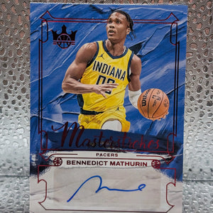 2024-25 Panini Court Kings Bennedict Mathurin Masterstrokes Auto Ruby /75 FRENLY BRICKS - Open 7 Days