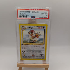 1999 Pokemon German Tauboga Pidgeotto  1st edition #22 Graded Gem Mint PSA 10 FRENLY BRICKS - Open 7 Days