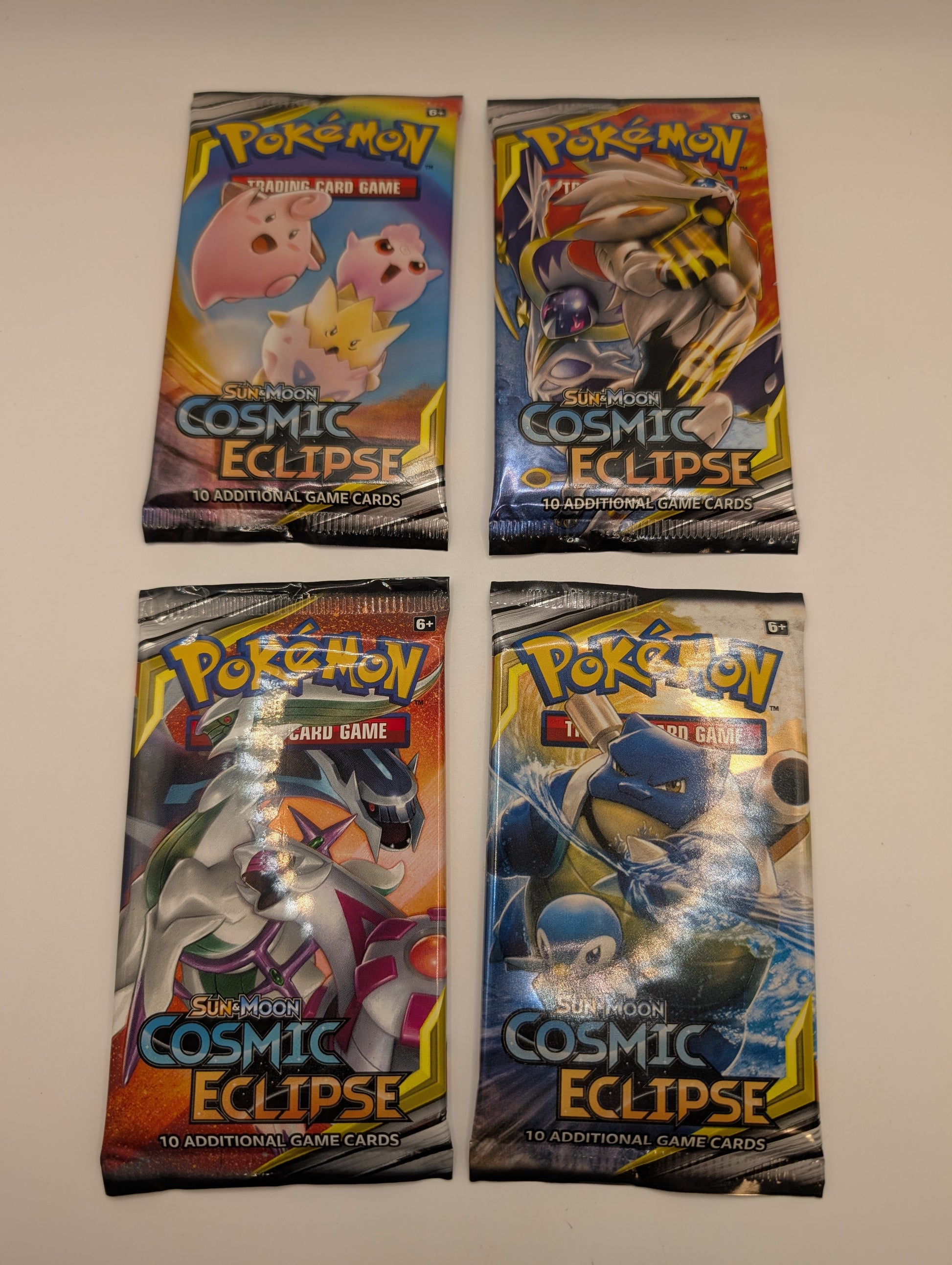 POKEMON TCG COSMIC ECLIPSE 4x Booster Packs (Complete Art Set) Factory Sealed FRENLY BRICKS - Open 7 Days