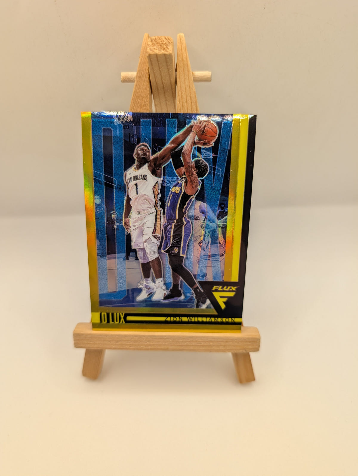 2020-21 Panini Flux #1 D Lux Zion Williamson Gold Prizm /10 Pelicans FRENLY BRICKS - Open 7 Days image 1
