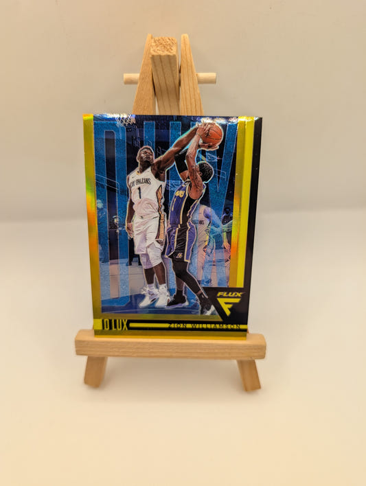 2020-21 Panini Flux #1 D Lux Zion Williamson Gold Prizm /10 Pelicans FRENLY BRICKS - Open 7 Days